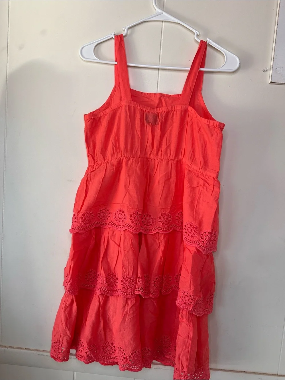 Old Navy Coral Eyelet Tiered Sundress for Girls